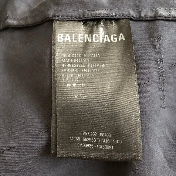 Balenciaga wardrobe logo jacquard print oversized shirt - Picture 9 of 11